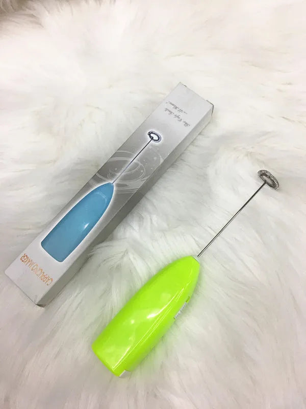 Kitchen Gadget Electric Handle Egg Beater Milk Stirrer Frother Foamer Coffee Whisk Mixer DIY Facial Mask Treater Juice Stirrer