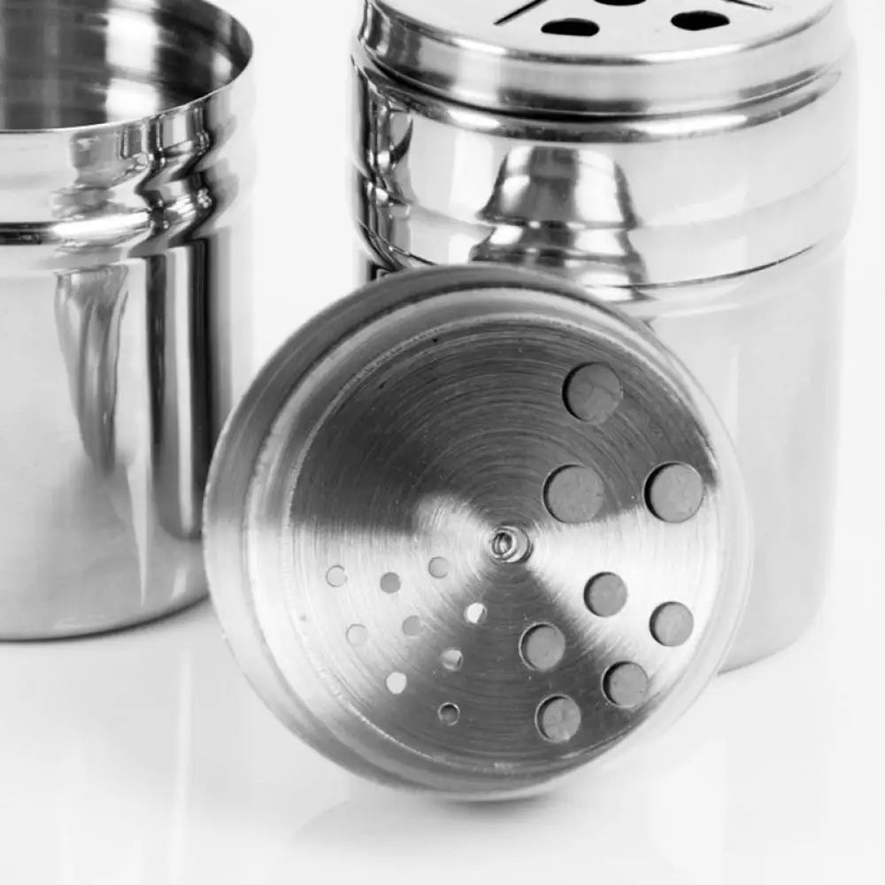 Kitchen Gadgets - Herb, Spice, Sugar, Salt, Pepper, Coffee Shaker Condiment Container Storage Bottles - Stainless Steel