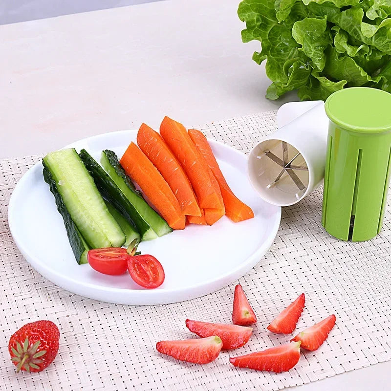 Kitchen Gadget Accessories Vegetable Cutters Fruit Kitchen Cucumber Carrot Divider Strawberry Slicer Splitter
