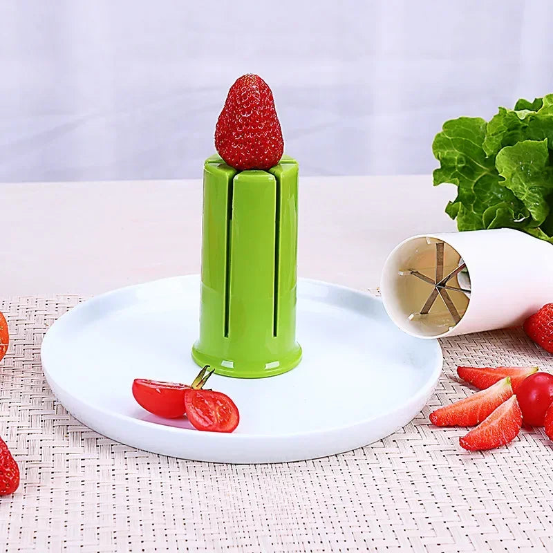 Kitchen Gadget Accessories Vegetable Cutters Fruit Kitchen Cucumber Carrot Divider Strawberry Slicer Splitter